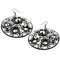 Black Daisy Earrings